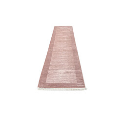 Avis Vidal Tapis de couloir en laine 396x79 rose Darya