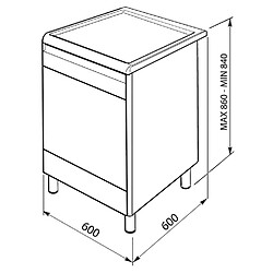 Acheter Cuisinière gaz 60cm 70l 4 feux inox - gp61x9 - SMEG