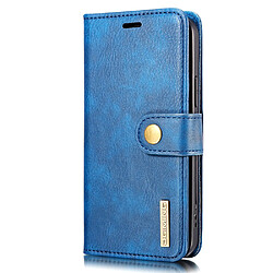 Dg.Ming Etui en PU détachable 2-en-1 bleu pour votre Apple iPhone 13 mini 5.4 pouces