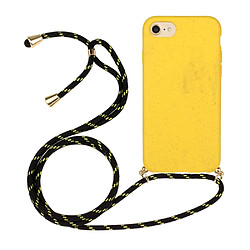 Coque en TPU souple avec sangle multifonction jaune pour votre Apple iPhone 6/6s/7/8 4.7 pouces