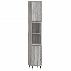 vidaXL Armoire de bain sonoma gris 30x30x190 cm bois d'ingénierie