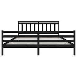 Acheter Maison Chic Lit adulte - Lit simple Cadre de lit,Structure du lit Contemporain Noir Bois massif 200x200 cm -MN65712