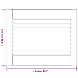 vidaXL Portes d'armoire à persiennes 2pcs blanc 39,5x49,4cm pin massif pas cher