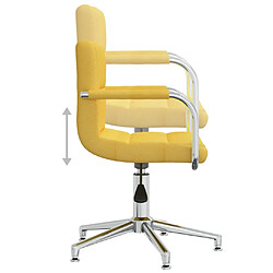 Acheter vidaXL Chaise pivotante de salle à manger Jaune moutarde Tissu