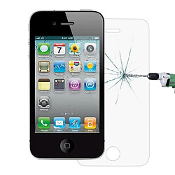 Wewoo Verre trempé pour iPhone 4 et 4S Film d'écran en anti-déflagrant de la dureté 2.5D de la surface 0.26mm 9H