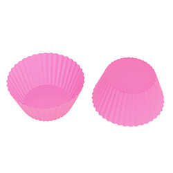 Silicone Muffin Cup Round Moule à Cake Cup 7cm Rose Rouge