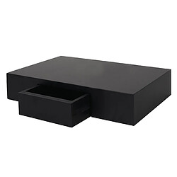 Decoshop26 Étagère murale suspendue avec tiroir 40cm noir 04_0005681