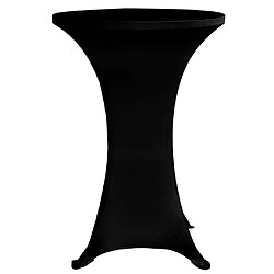 Avis vidaXL Housses élastiques de table Ø 60 cm Noir 4 pcs