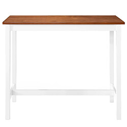 vidaXL Table de bar Bois massif 108x60x91 cm