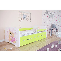 Avis Lit Babydreams papillons verts avec un tiroir sans matelas 140/70