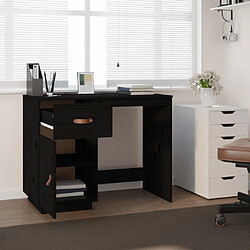 Avis Maison Chic Bureau,Table de travail pour chambre Noir 95x50x75 cm Bois massif de pin -GKD42350