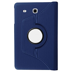 Avis Wewoo Housse Étui bleu foncé pour Samsung Galaxy Tab E 9.6 / T560 / T561 Litchi Texture Horizontal Flip solide couleur en cuir avec 360 degrés support de rotation