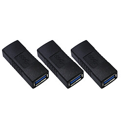 3x USB 3.0 SuperSpeed Femelle À Femelle Convertisseur Connecteur Connecteur Connecteur