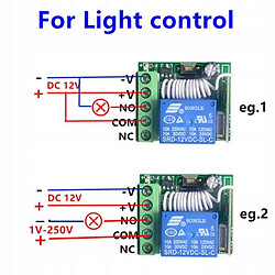 Acheter GUPBOO Télécommande Universelle de Rechange Émetteur de module récepteur relais DC 12V 1CH