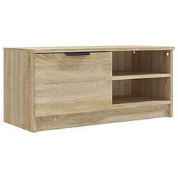 Maison Chic Meuble TV scandinave - Banc TV pour salon Chêne sonoma 80x35x36,5 cm Bois d'ingénierie -MN76411