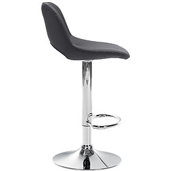 Acheter Decoshop26 Tabouret de bar chaise haute x1 avec repose-pieds en PVC noir piètement métallique chromé 10_0004580