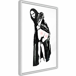 Paris Prix Affiche Murale Encadrée Moona Lisa 20 x 30 cm Blanc