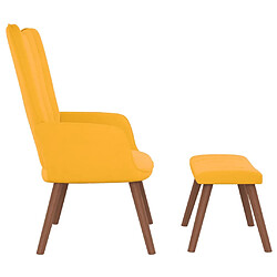 Avis Maison Chic Chaise de relaxation | Fauteuil relax avec repose-pied Jaune moutarde Velours -GKD36184