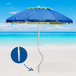 Acheter Parasol de plage aluminium leger visser protection uv GiraFacile 200 cm Afrodite