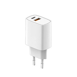 My Way Myway Chargeur Secteur avec Double Connecteur PD 20W USB-C - QC 3.0 18 W USB-A Blanc