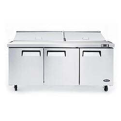 Saladette Réfrigérée 3 Portes 600 L - 18 Bacs GN 1/6 - Atosa 