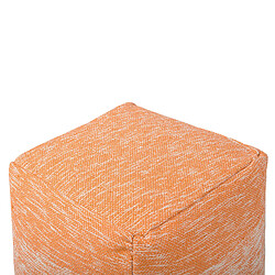 Beliani Pouf HIRRI Orange Coton 40 cm 40 cm pas cher