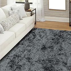 Thedecofactory YOGI EFFECT - Tapis shaggy moderne gris foncé 120x170 pas cher