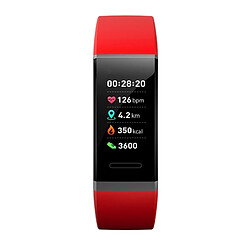 Wewoo Bracelet connecté Smartwatch Fitness Tracker Smartband écran OLED 0.96 pouce, IP67 étanche, mode Sports de soutien / pression artérielle / moniteur de sommeil / de fréquence cardiaque / prise de vue à distance rouge