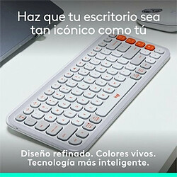 Clavier Logitech Pop Icon Blanc Espagnol Qwerty QWERTY