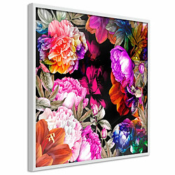 Paris Prix Affiche Murale Encadrée Flower Sonata I 50 x 50 cm Blanc