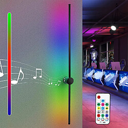 NETTLIFE Led lampe murale intérieure :lumière de l'étrier 100CM RGB Noir Musique Lampe de couloir