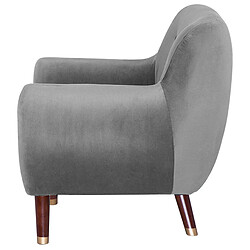 Acheter Beliani Fauteuil BODO Velours Gris