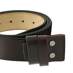 Ceinture En Cuir Sangle De Ceinture à Pression 1,5 `` (38 Mm) Large Ceinture Sans Boucle Café