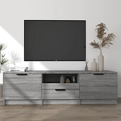 vidaXL Meuble TV Sonoma gris 140x35x40 cm Bois d'ingénierie