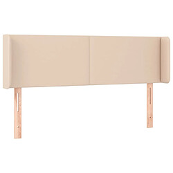 Maison Chic Tête de lit scandinave avec oreilles,meuble de chambre Cappuccino 147x16x78/88 cm Similicuir -MN27540