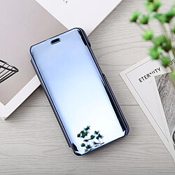 Wewoo Coque Housse en cuir pour miroir Xiaomi Redmi 6A, avec support bleu