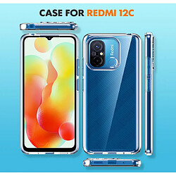 Htdmobiles Coque pour Xiaomi Redmi 12C / Redmi 11A / Poco C55 - housse etui silicone gel fine 360 integrale (avant et arriere) + film ecran - TRANSPARENT