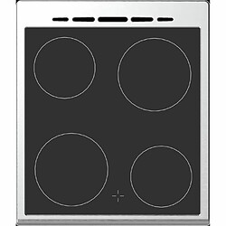 Cuisiniere vitrocéramique CONTINENTAL EDISON CECV50FCS - 4 feux - L49,8 x H86 xP67 cm - Silver pas cher