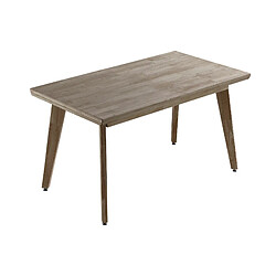 Pegane Table à manger rectangulaire fixe en bois de chêne miel - Longueur 150 x Profondeur 90 x Hauteur 76 cm