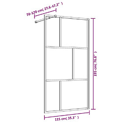 Maison Chic Paroi de douche | Écran de douche | Cloison de douche avec verre ESG transparent rouge 115x195 cm -GKD23242 pas cher