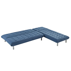 Acheter Vente-Unique Canapé modulable convertible tissu HORNET - Bleu