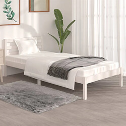 vidaXL Cadre de lit sans matelas 90x190 cm blanc