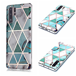 Coque en TPU motif marbre or rose imd blanc/cyan pour votre Huawei P30 Pro