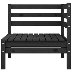 Acheter Maison Chic Salon de jardin 6 pcs - Table et chaises d'extérieur - Mobilier/Meubles de jardin Moderne Noir Bois de pin massif -MN70428