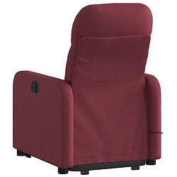 Acheter Maison Chic Fauteuil Relax pour salon, Fauteuil inclinable de massage électrique Rouge bordeaux Tissu -GKD95412