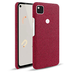 Coque en TPU tissu rigide rouge pour votre Google Pixel 4a