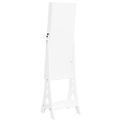 Avis Helloshop26 Armoire à bijoux meuble rangement organisateur chambre vestiaire salle de bain miroir avec lumières LED sur pied blanc 02_0022853