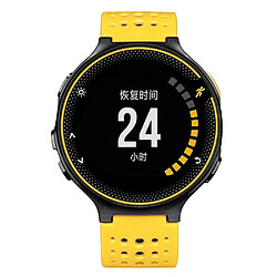 Acheter Bracelet en silicone trous ronds bicolores jaune/noir pour votre Garmin Forerunner 220/230/235/620/630