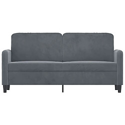 Avis Maison Chic Canapé à 2 places,Sofa de Salon,Canapé droit Gris foncé 140 cm Velours -GKD555429