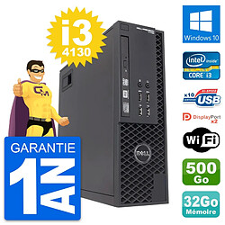 PC Dell Precision T1700 SFF Intel i3-4130 RAM 32Go Disque 500Go Windows 10 Wifi - Occasion